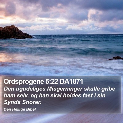 Ordsprogene 5:22 DA1871 Bible Verse Image