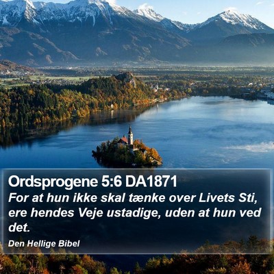 Ordsprogene 5:6 DA1871 Bible Verse Image