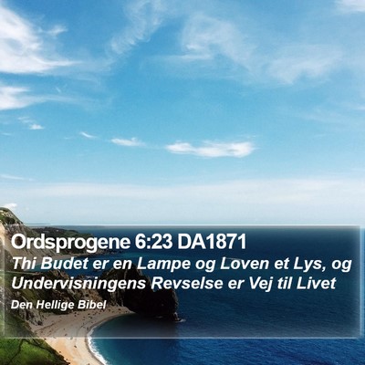 Ordsprogene 6:23 DA1871 Bible Verse Image