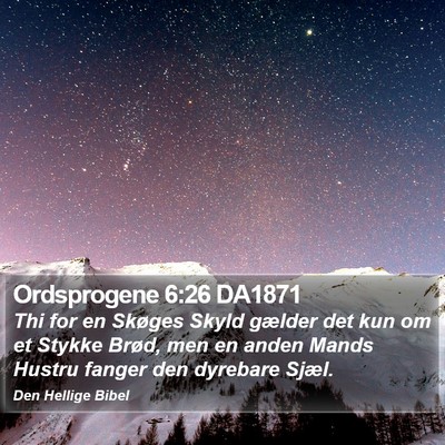 Ordsprogene 6:26 DA1871 Bible Verse Image