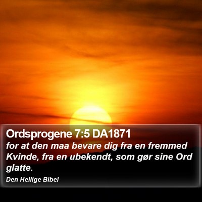 Ordsprogene 7:5 DA1871 Bible Verse Image