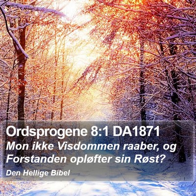 Ordsprogene 8:1 DA1871 Bible Verse Image
