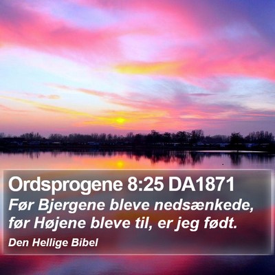 Ordsprogene 8:25 DA1871 Bible Verse Image