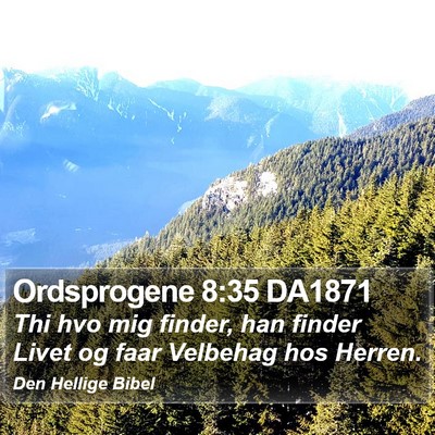 Ordsprogene 8:35 DA1871 Bible Verse Image