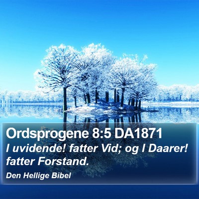 Ordsprogene 8:5 DA1871 Bible Verse Image