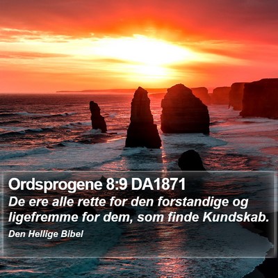 Ordsprogene 8:9 DA1871 Bible Verse Image