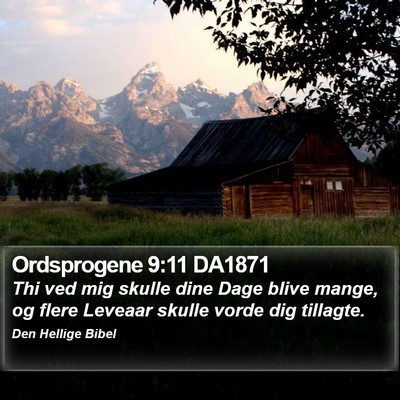 Ordsprogene 9:11 DA1871 Bible Verse Image