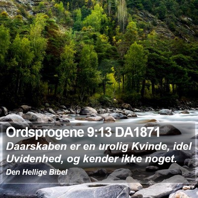 Ordsprogene 9:13 DA1871 Bible Verse Image