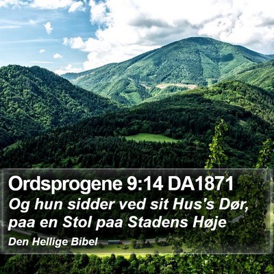 Ordsprogene 9:14 DA1871 Bible Verse Image