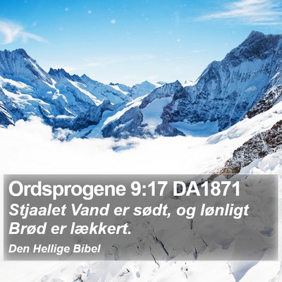Ordsprogene 9:17 DA1871 Bible Verse Image