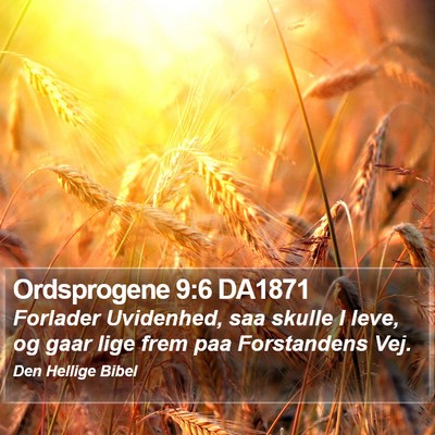 Ordsprogene 9:6 DA1871 Bible Verse Image