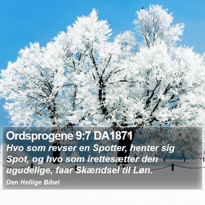 Ordsprogene 9:7 DA1871 Bible Verse Image