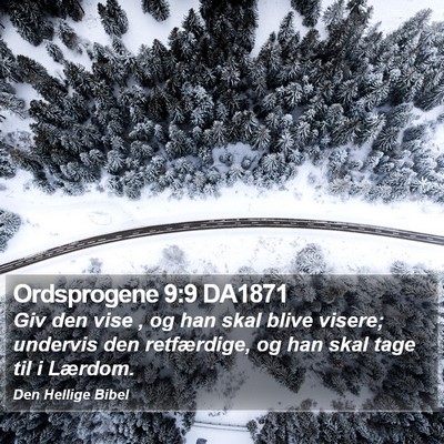 Ordsprogene 9:9 DA1871 Bible Verse Image