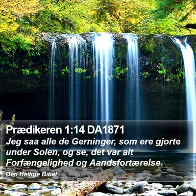 Prædikeren 1:14 DA1871 Bible Verse Image