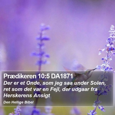 Prædikeren 10:5 DA1871 Bible Verse Image