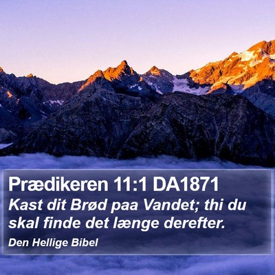 Prædikeren 11:1 DA1871 Bible Verse Image