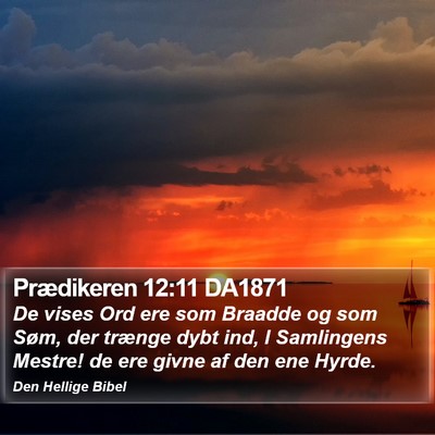 Prædikeren 12:11 DA1871 Bible Verse Image