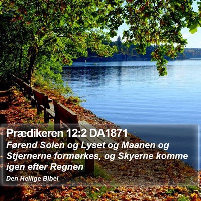 Prædikeren 12:2 DA1871 Bible Verse Image