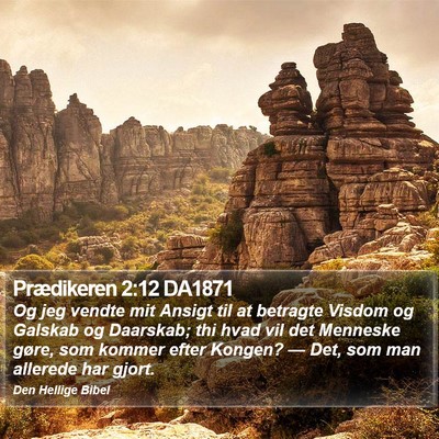 Prædikeren 2:12 DA1871 Bible Verse Image
