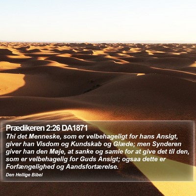 Prædikeren 2:26 DA1871 Bible Verse Image