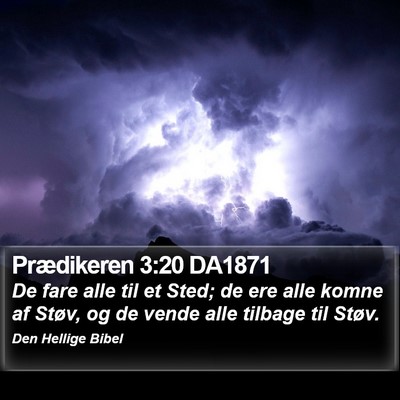 Prædikeren 3:20 DA1871 Bible Verse Image