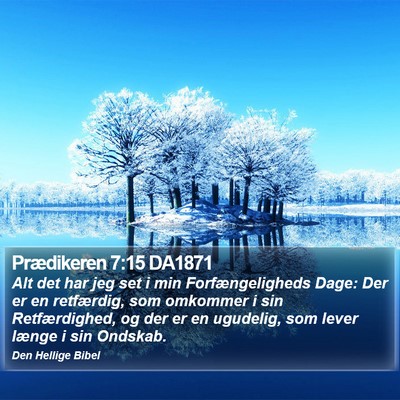 Prædikeren 7:15 DA1871 Bible Verse Image