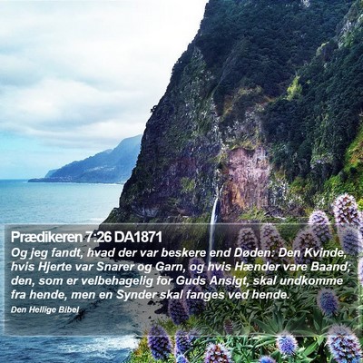 Prædikeren 7:26 DA1871 Bible Verse Image