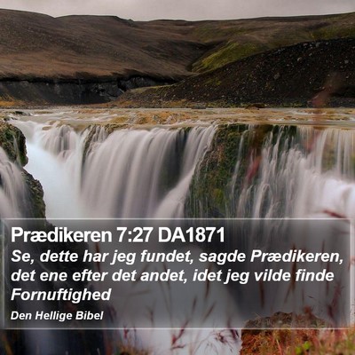 Prædikeren 7:27 DA1871 Bible Verse Image