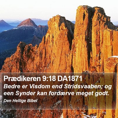 Prædikeren 9:18 DA1871 Bible Verse Image