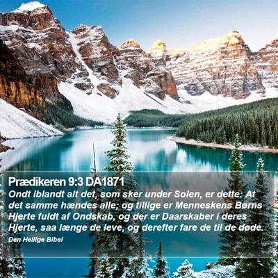 Prædikeren 9:3 DA1871 Bible Verse Image