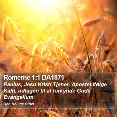 Romerne 1:1 DA1871 Bible Verse Image