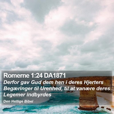 Romerne 1:24 DA1871 Bible Verse Image