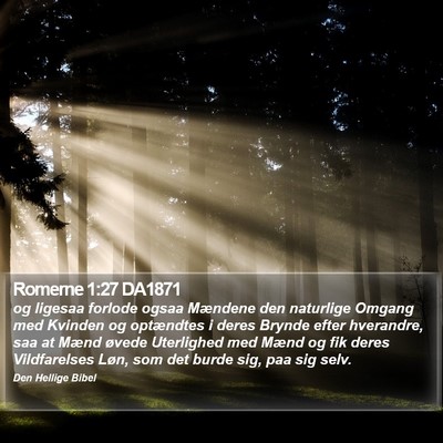 Romerne 1:27 DA1871 Bible Verse Image