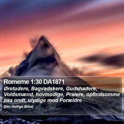 Romerne 1:30 DA1871 Bible Verse Image