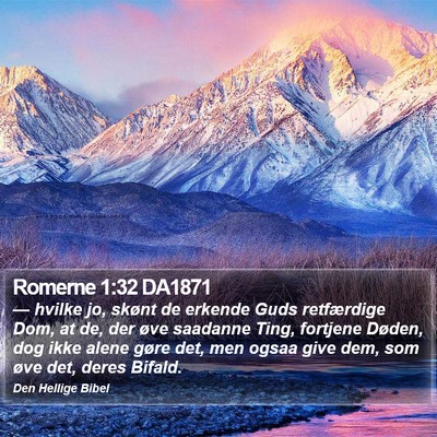Romerne 1:32 DA1871 Bible Verse Image