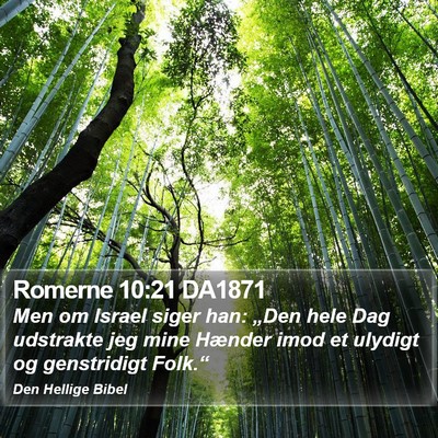 Romerne 10:21 DA1871 Bible Verse Image