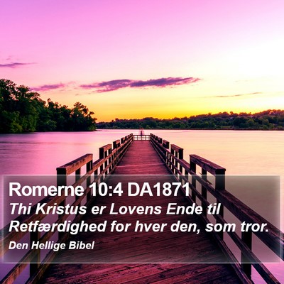Romerne 10:4 DA1871 Bible Verse Image