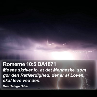 Romerne 10:5 DA1871 Bible Verse Image