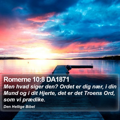 Romerne 10:8 DA1871 Bible Verse Image