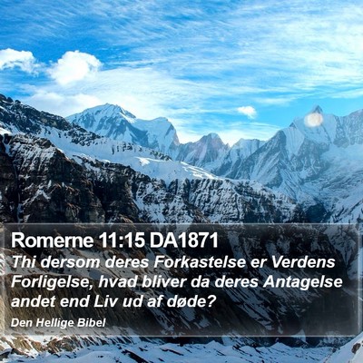 Romerne 11:15 DA1871 Bible Verse Image