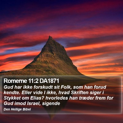 Romerne 11:2 DA1871 Bible Verse Image