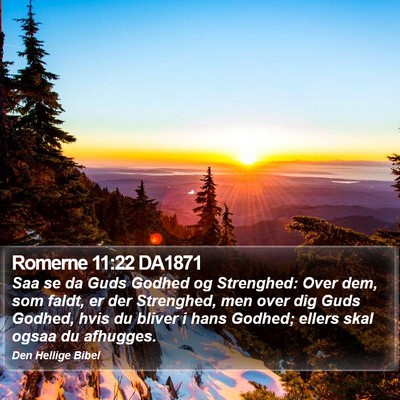 Romerne 11:22 DA1871 Bible Verse Image