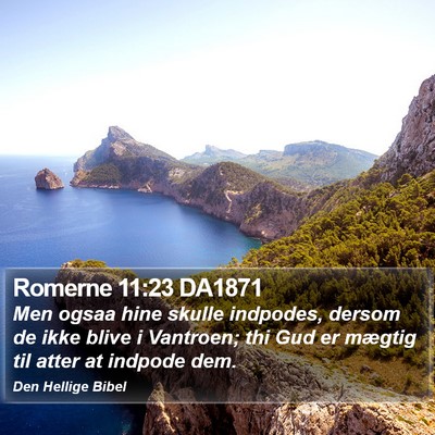 Romerne 11:23 DA1871 Bible Verse Image