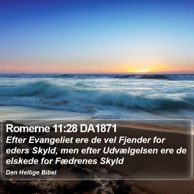 Romerne 11:28 DA1871 Bible Verse Image