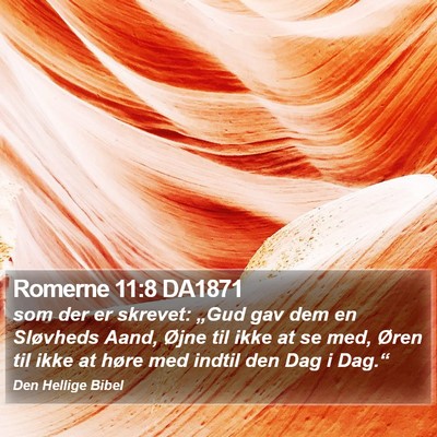 Romerne 11:8 DA1871 Bible Verse Image