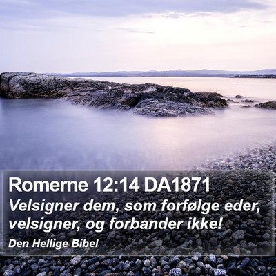 Romerne 12:14 DA1871 Bible Verse Image