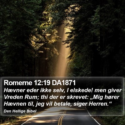 Romerne 12:19 DA1871 Bible Verse Image