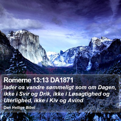 Romerne 13:13 DA1871 Bible Verse Image