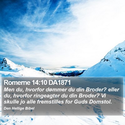 Romerne 14:10 DA1871 Bible Verse Image