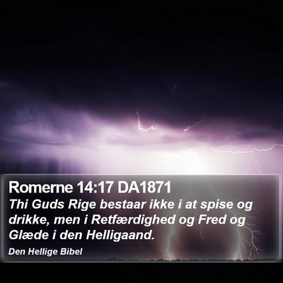 Romerne 14:17 DA1871 Bible Verse Image